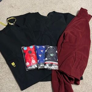 Wonder Wink Black Scrub Set Medium